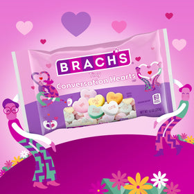 Brach's Tiny Conversation Hearts GOAT and BFF sayings add playful gift moments
