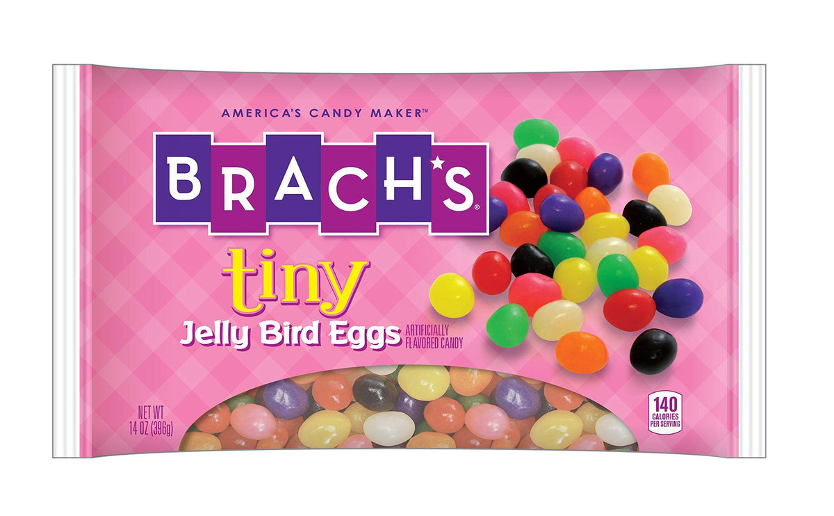 Brach's Tiny Jelly Beans Bird Eggs bag front view with bright colors