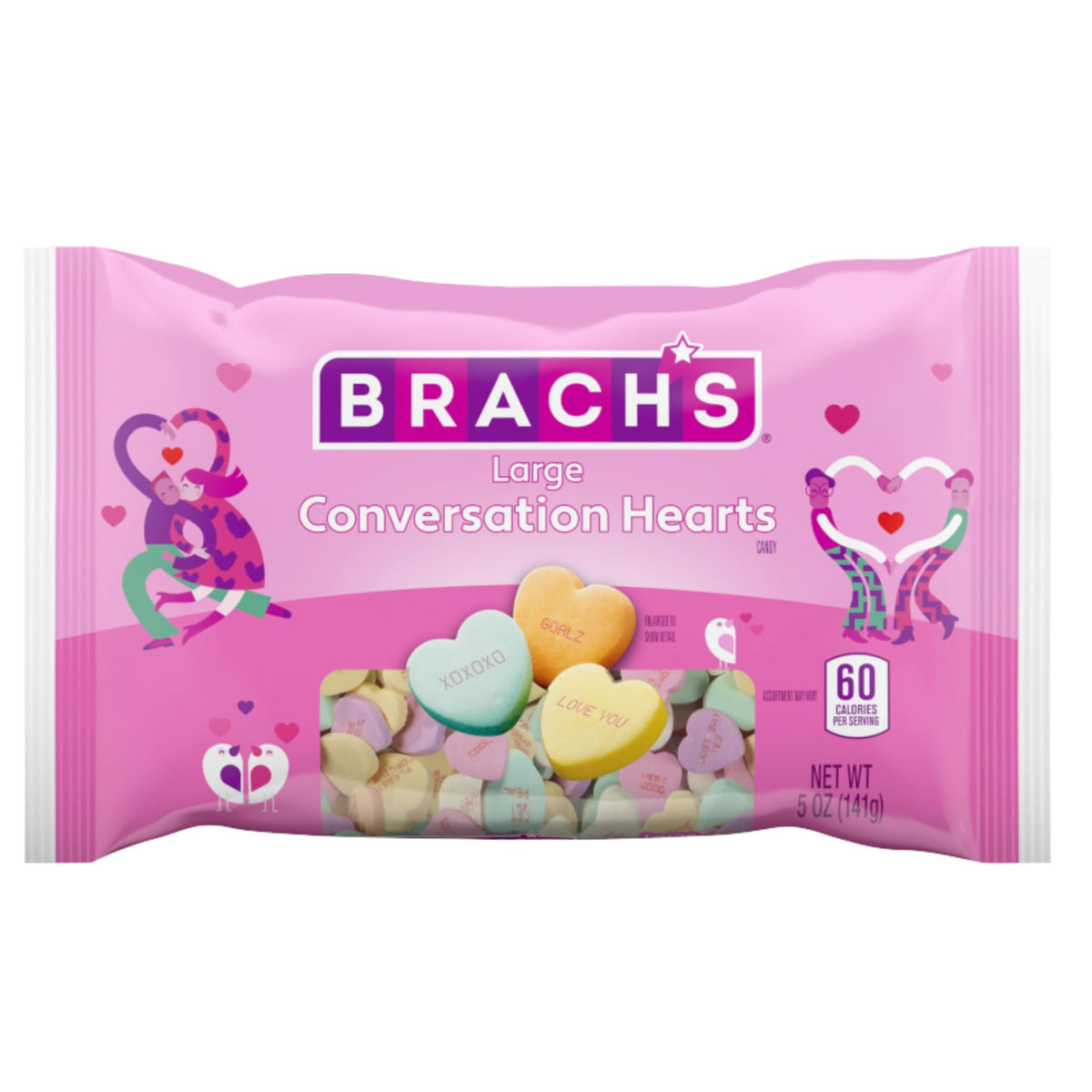 Brach's Valentine's Large Conversation Hearts gift pack for sharing with six flavors.