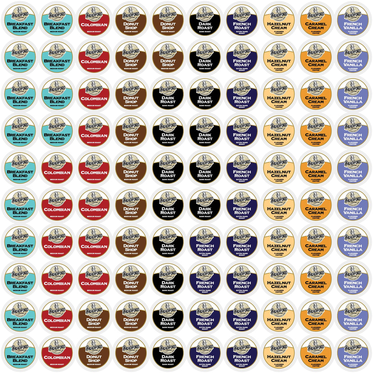 Bradford Coffee Roasters 20 percent more coffee per cup label suggests stronger taste