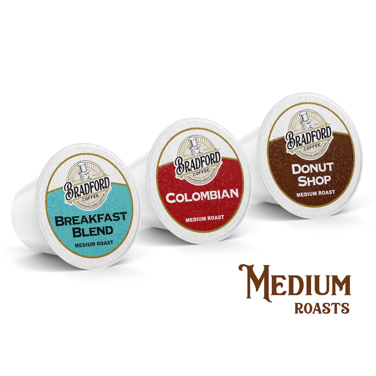 Bradford Coffee Roasters eight-sampler cups assortment, highlighting flavor variety