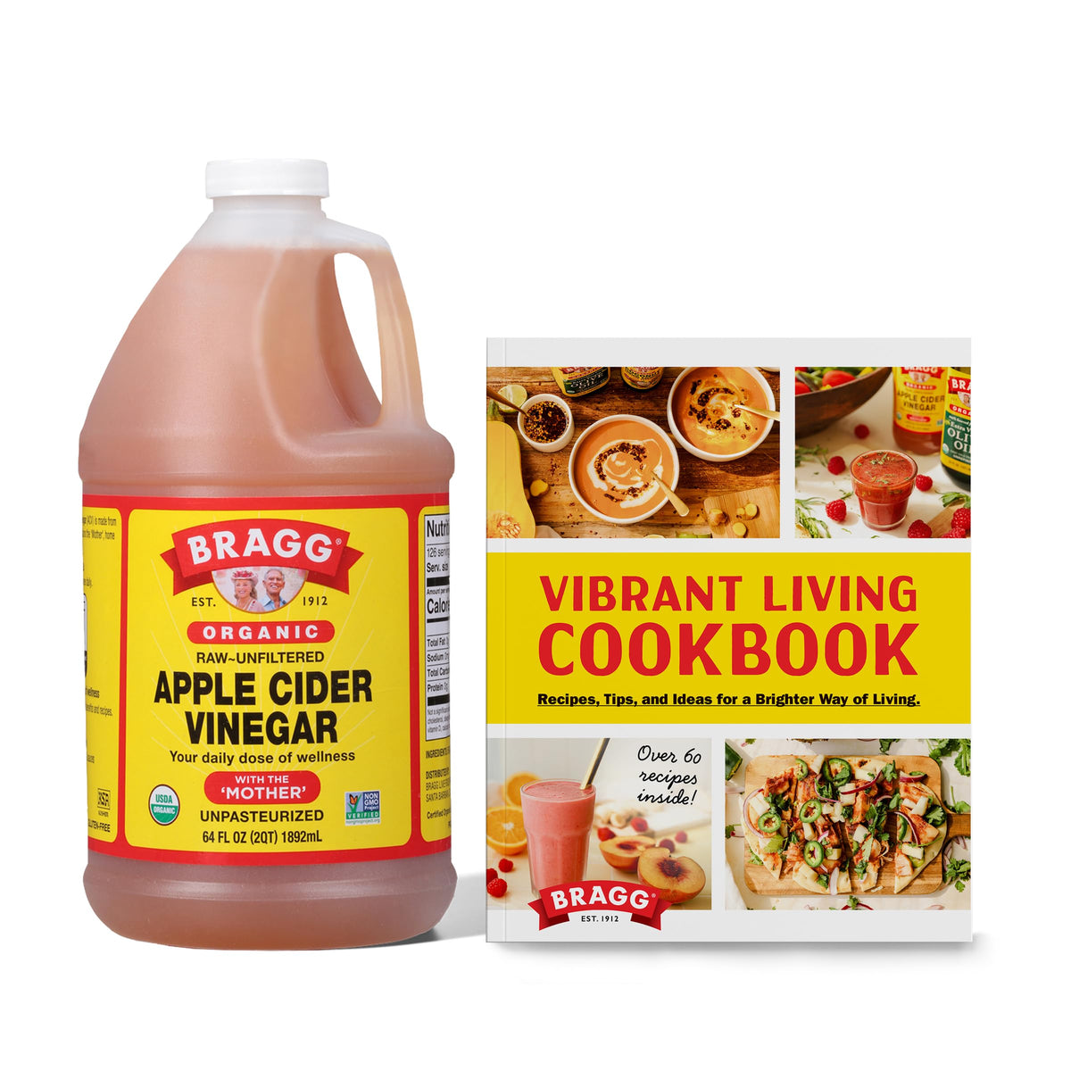Bragg Apple Cider Vinegar 64oz bottle in bundle for daily use
