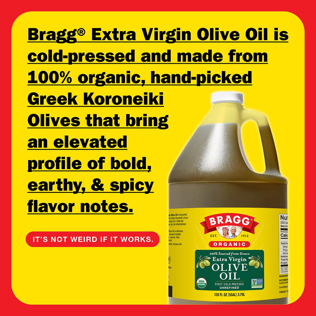Greek Koroneiki olives harvest scene showcases Bragg's authentic flavor.