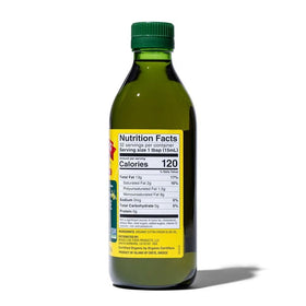 Bragg Olive Oil label front emphasizes organic quality for healthy cooking.