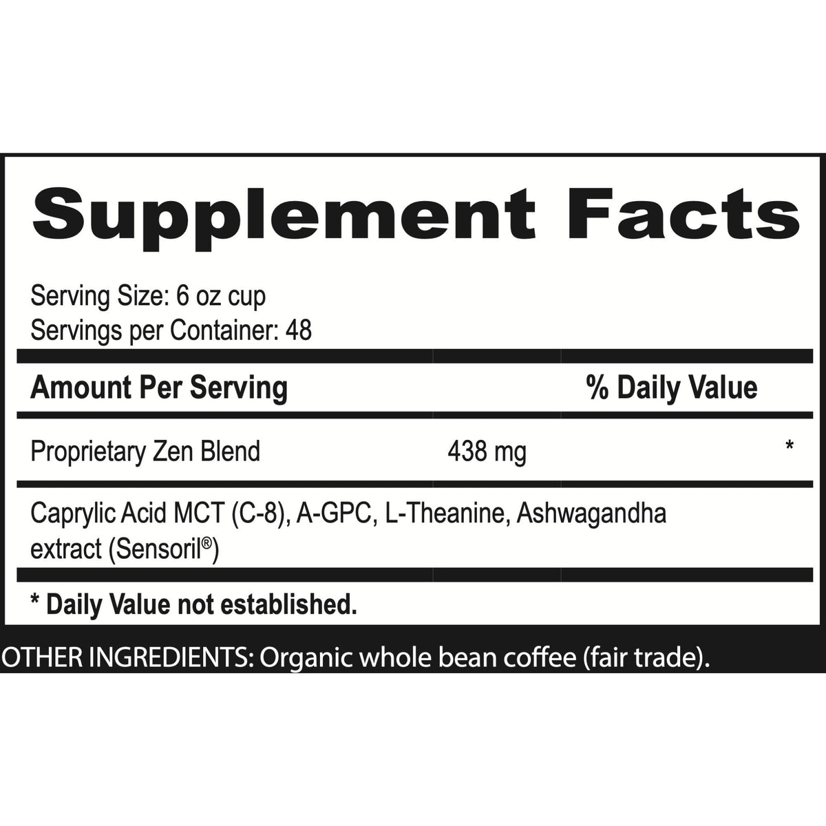 Brain Bean Zen-Blend Brew Cup Closeup highlights smooth flavor with low acidity
