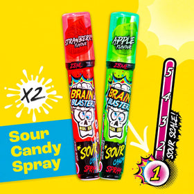 Brain Blasterz lollipops with sour twist for celebrations.