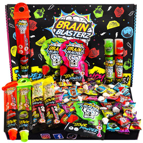 Brain Blasterz sour candy variety box for bold flavors and sharing at parties.