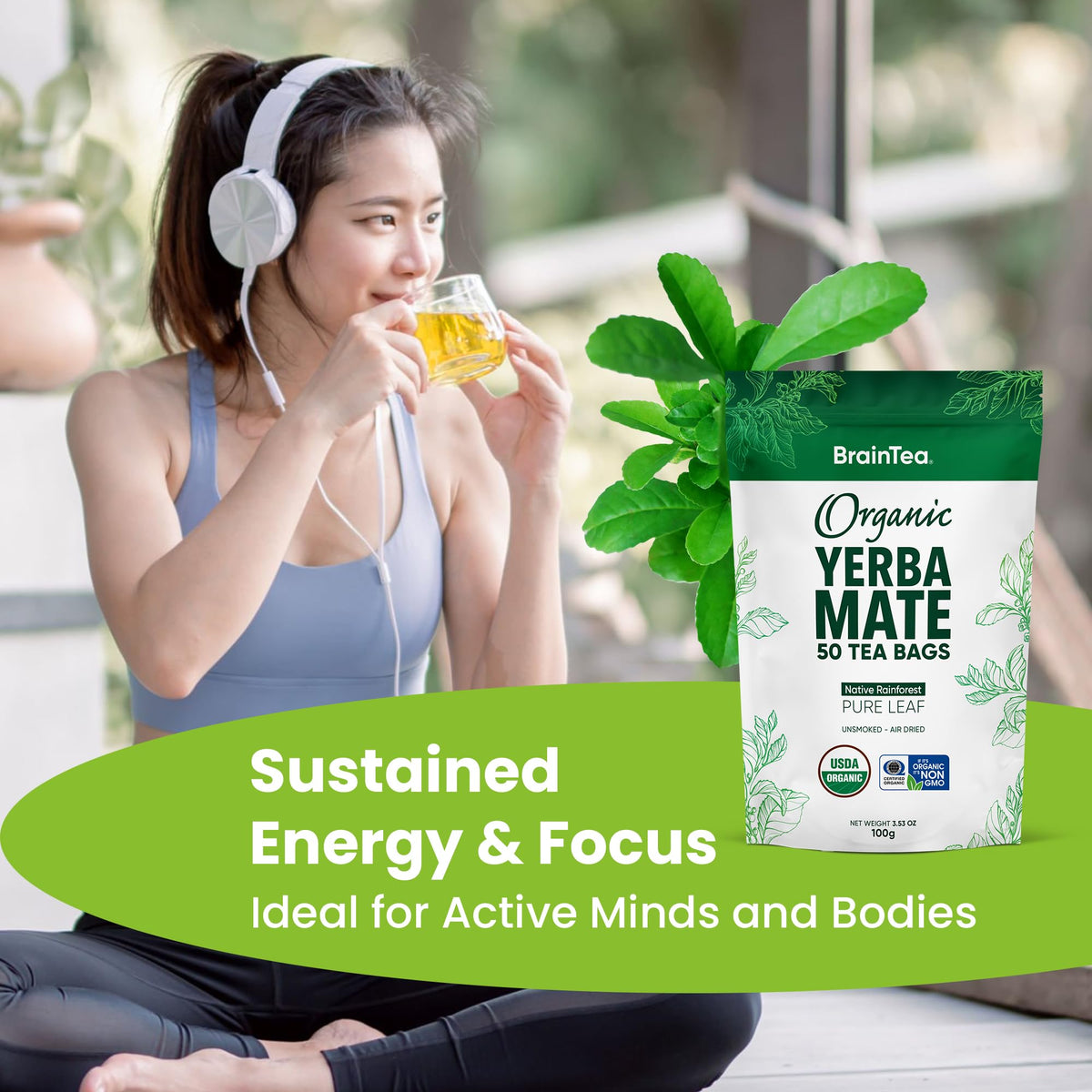 Brain Tea hot-air dried leaves preserve nutrients and flavor.