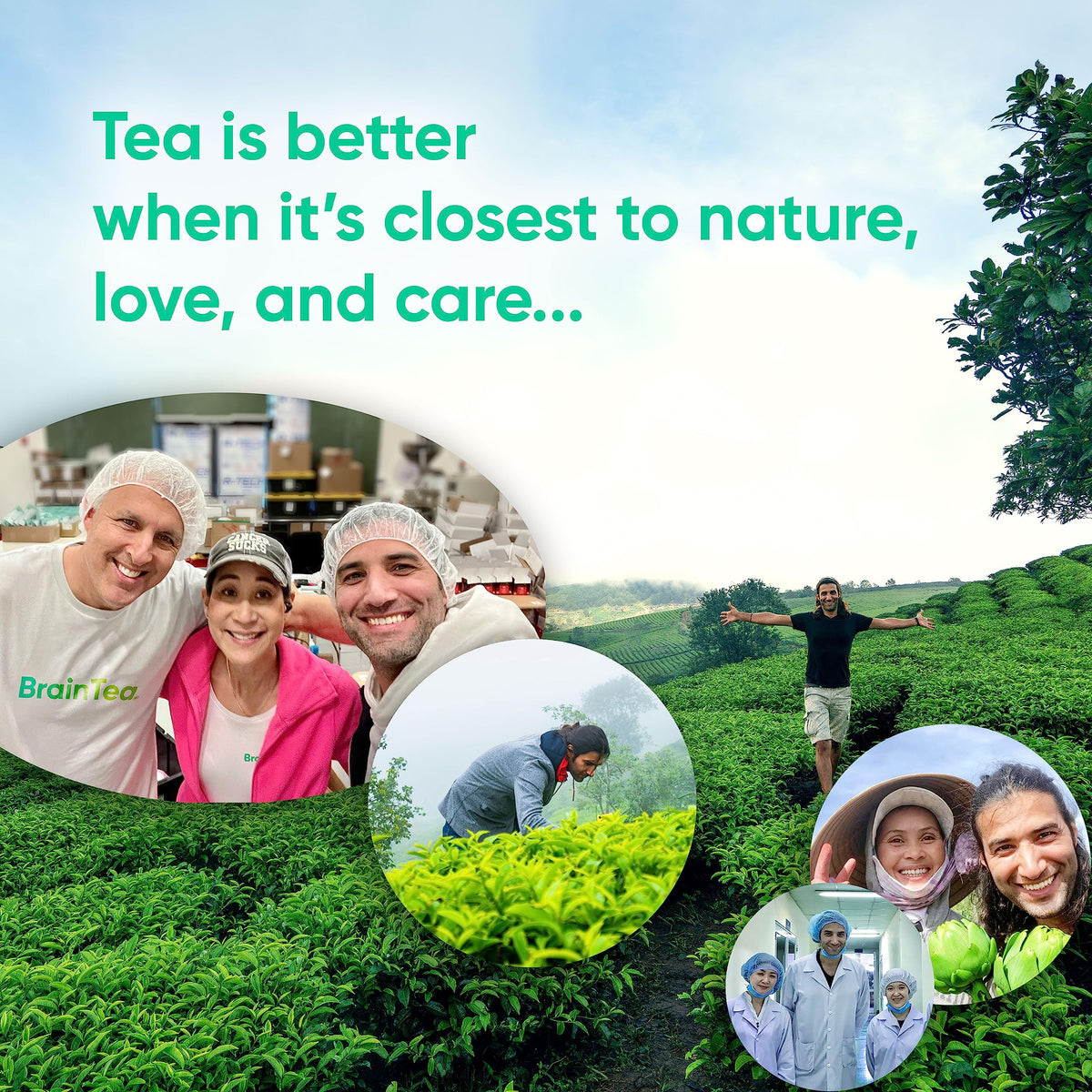 Brain Tea MCT coconut oil jar indicates energy-friendly, caffeine-free option