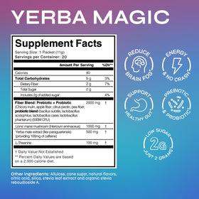 Brainista Yerba Magic 20-pack bag resting on a desk for daily use