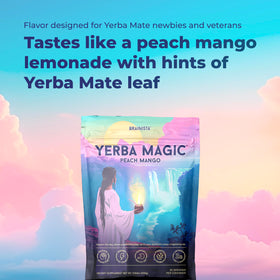 Brainista Yerba Magic tub on shelf for daily ritual and convenience.
