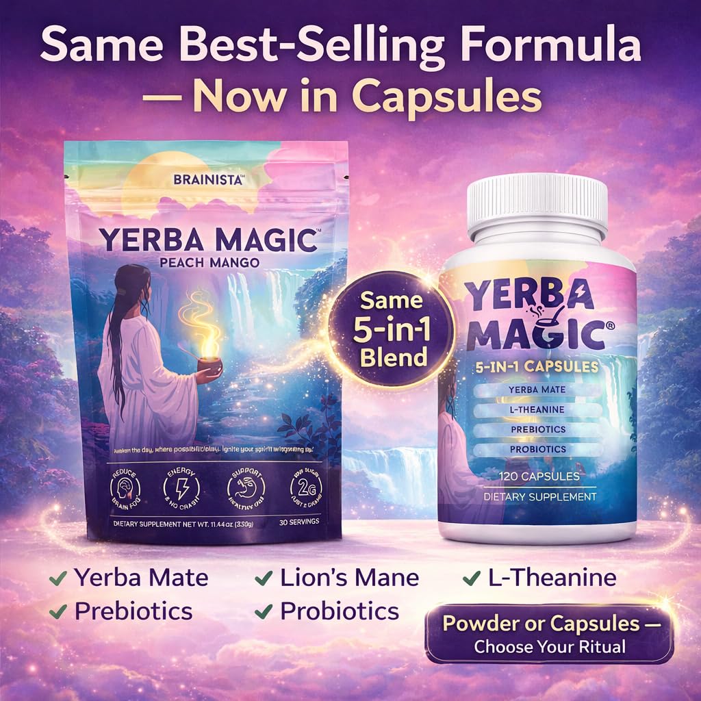 Brainista Yerba Magic lion's mane mushroom for clearer thinking.