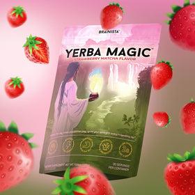 Mixing Yerba Magic in water for a quick refreshing drink
