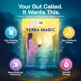 Yerba Magic packets in a gym bag ready for energy and focus.
