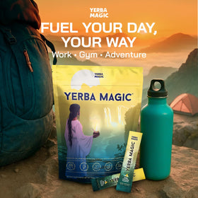 Pina Colada flavor Yerba Magic drink ready to enjoy.