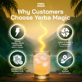 Brainista Yerba Magic stick packet opened for quick mix.