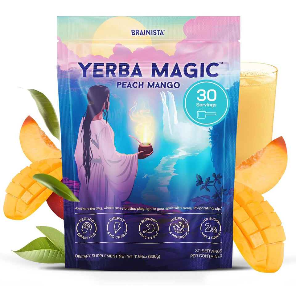 Brainista Yerba Magic scoop for quick, on-the-go energy prep.
