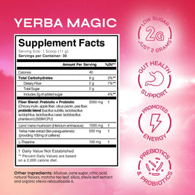 Brainista Yerba Magic stirred into water illustrating easy, low-sugar energy.
