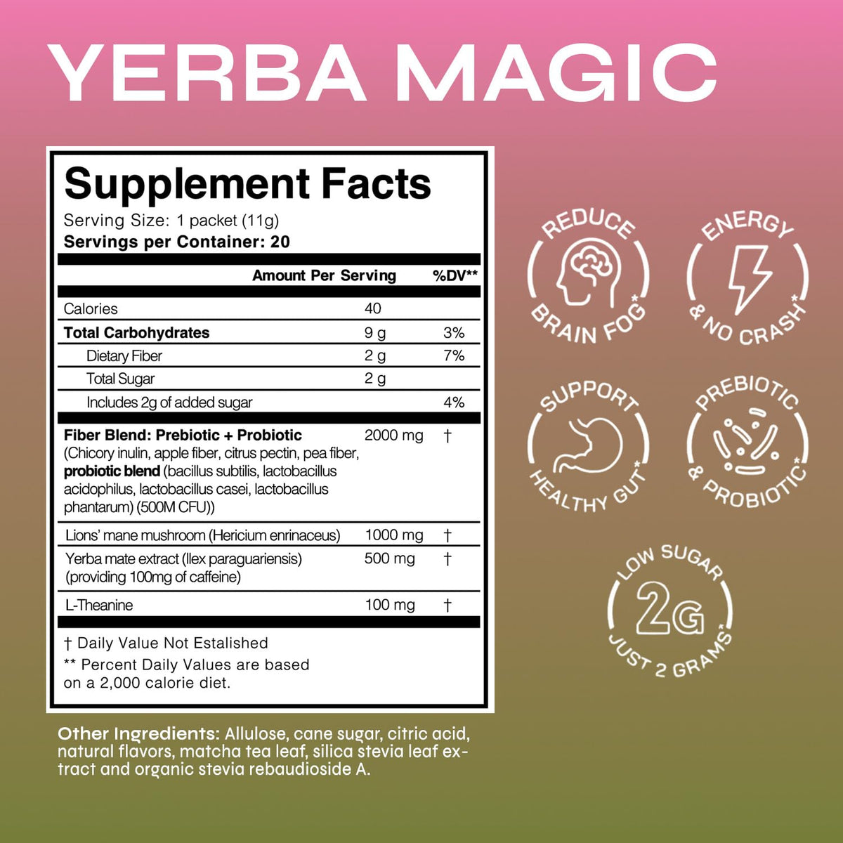 Strawberry Matcha flavor of Brainista Yerba Magic
