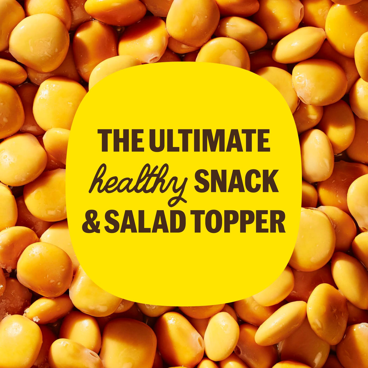 BRAMI Lupini Beans nutrition panel emphasizing 7 g protein and 0 g net carbs
