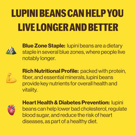 BRAMI Lupini Snack ingredient map, made in Italy origin and nourishment notes.
