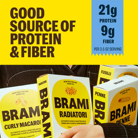 BRAMI Penne low net carb option ideal for balanced menus