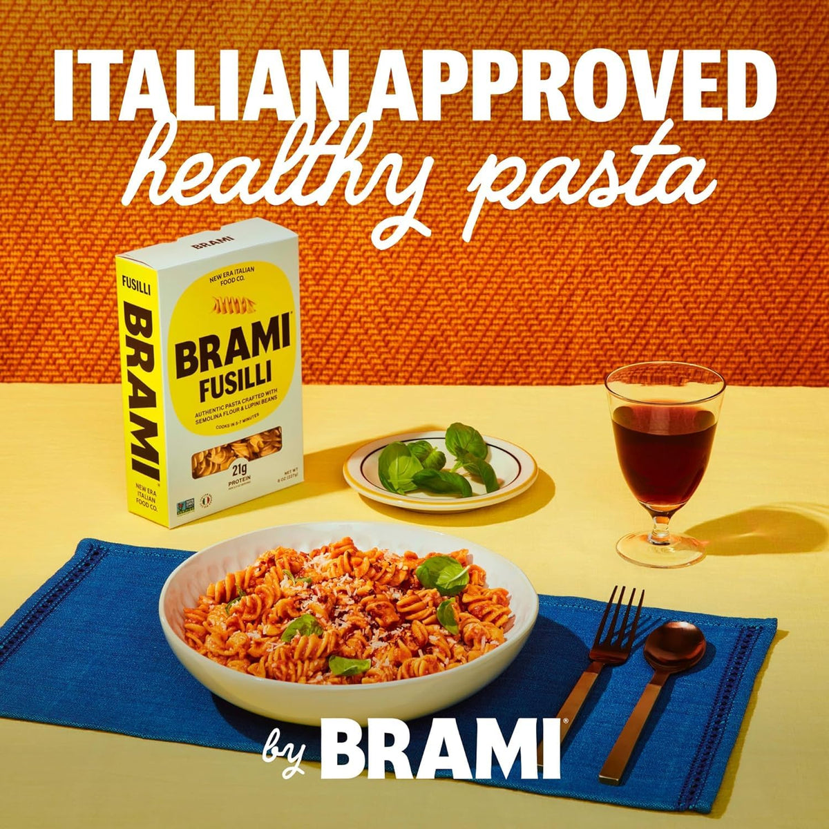 BRAMI bronze-cut texture close-up for excellent sauce absorption.