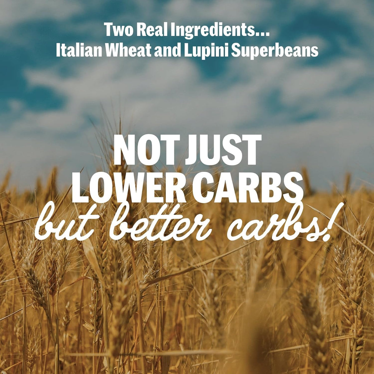 BRAMI dry pasta bag highlighting simple ingredients and authentic Italian taste.