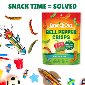 BranchOut Bell Pepper Crisps on the go snack that's mess-free