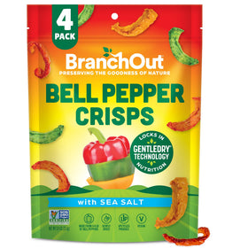 BranchOut Bell Pepper Crisps pack of 4 ready to snack on the go