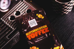 Brand Coffee cup with Butterscotch-Toffee aroma for a comforting morning