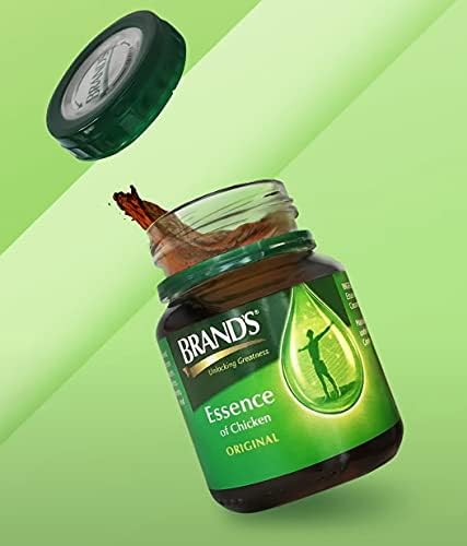 Rich amber broth from Brand's Essence of Chicken Drink with savory aroma