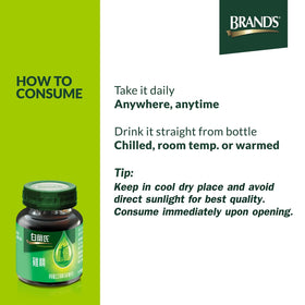 Brand's Essence of Chicken Drink served chilled for refreshing, ready-to-drink ease
