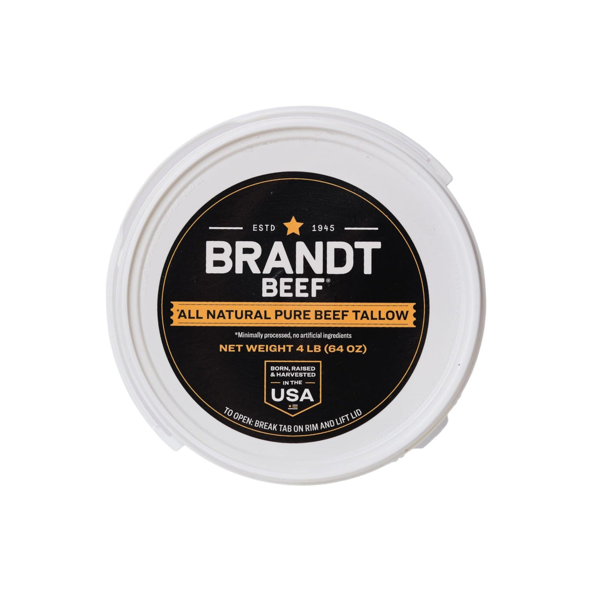 Brandt Beef Tallow high smoke point graphic highlighting 450°F performance.