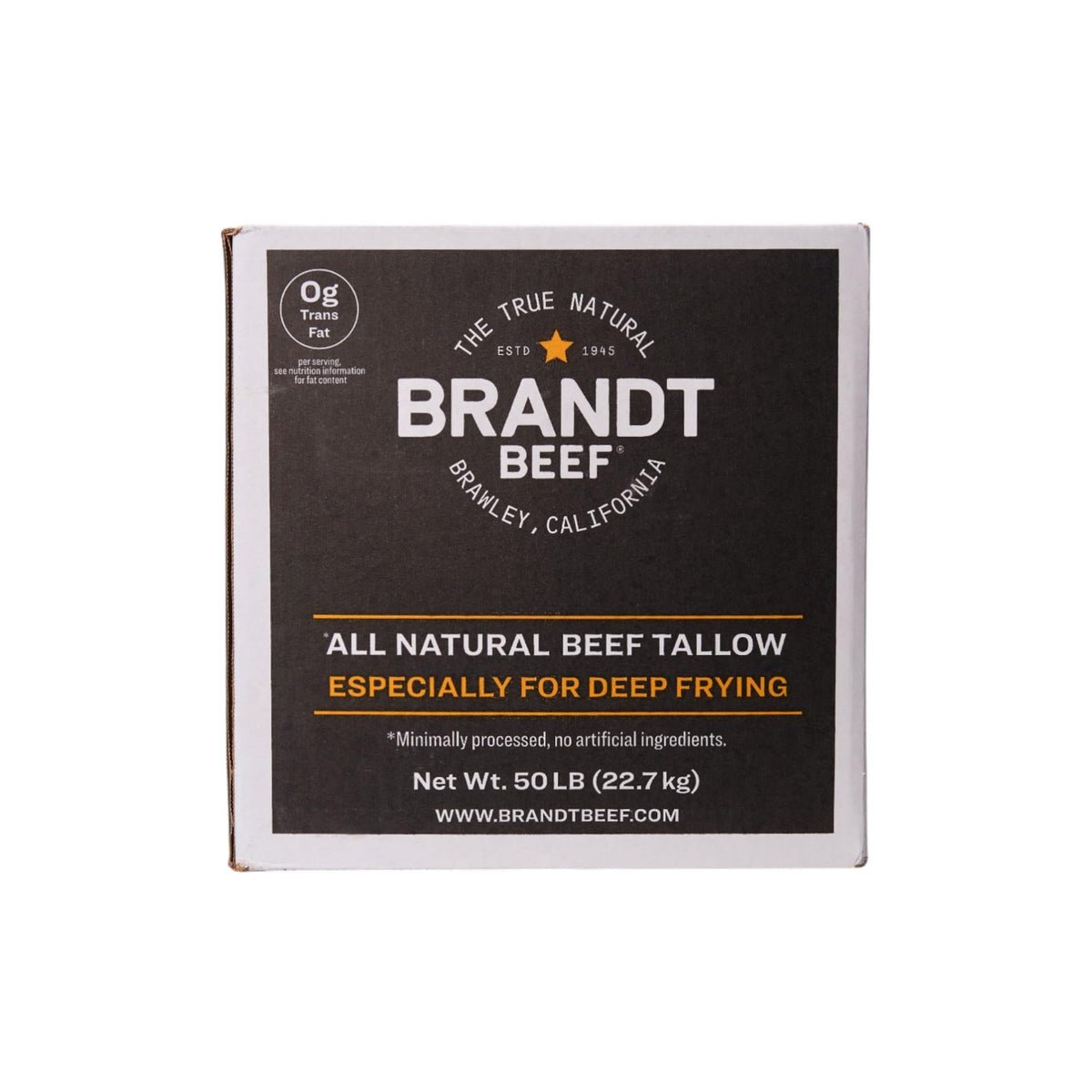Brandt Beef Tallow ingredients and prep, additive-free option.