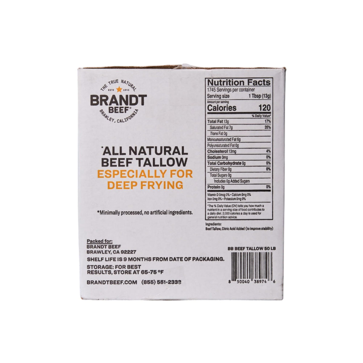 Brandt Beef Tallow skincare and candle making appeal.