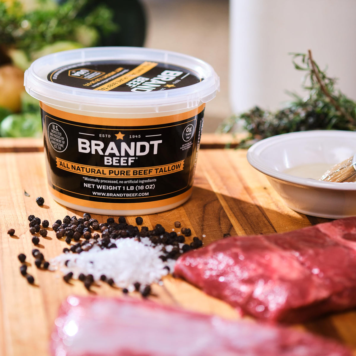 Brandt Beef Tallow used for skincare, balms, and DIY beauty projects.