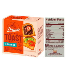 Brandt Toast Zwieback butter spread setup, convenient snacking option