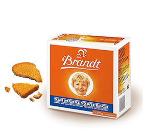 Brandt Zwieback Rusk with cream cheese topping for a savory bite.