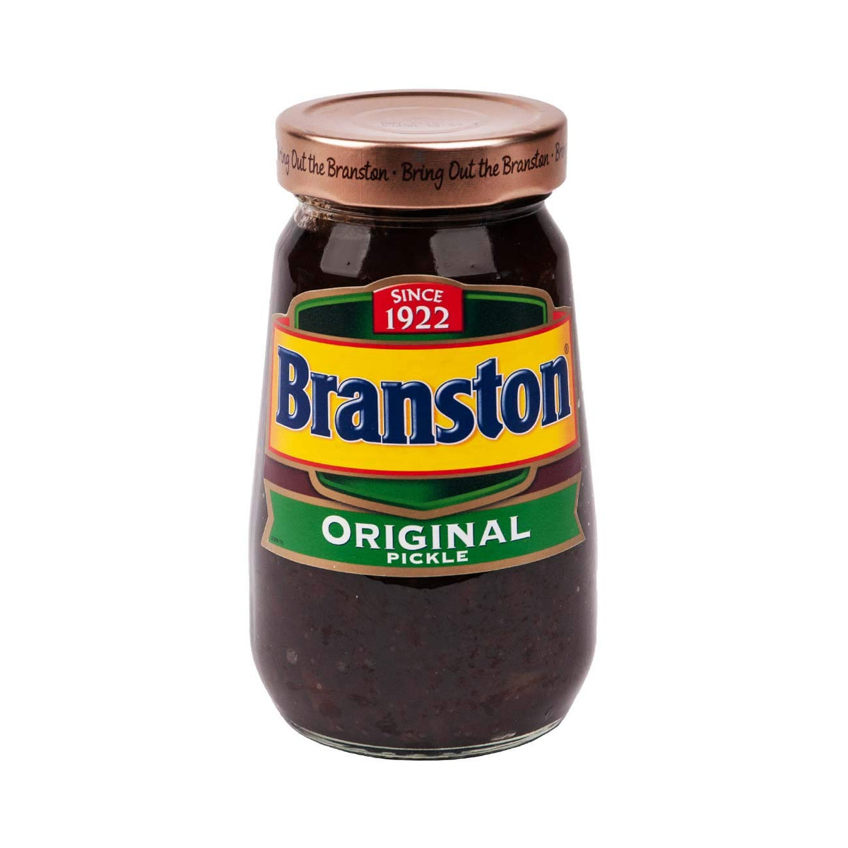 Branston Original Pickle jar with chunky vegetables, ideal for sandwiches