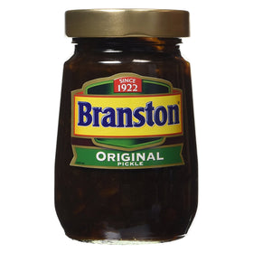 Branston Original Pickle jar 360 g on shelf, pantry staple