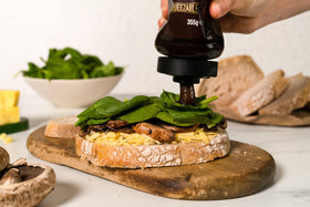 Branston small chunk pickle closeup showcases rich texture and classic British taste.