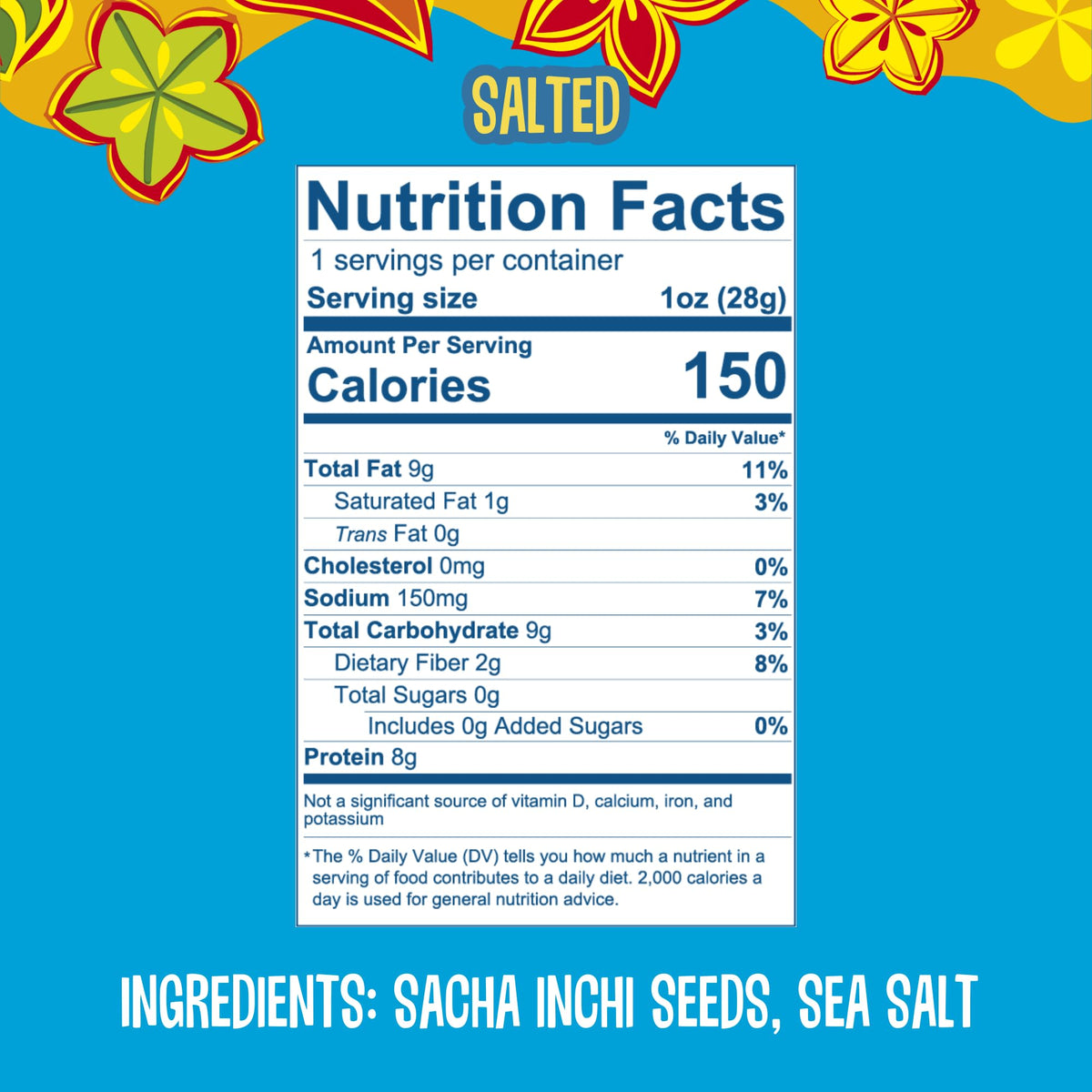 Brass Roots Incan Seeds omega-3 and fiber rich snack.