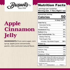 Braswell's Apple Jelly jar closeup reveals real fruit bits and vibrant color