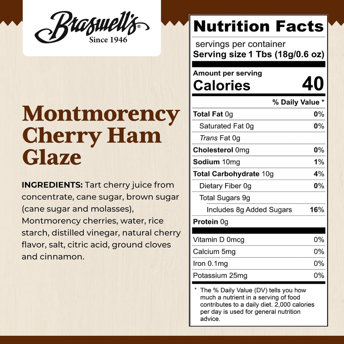 Braswell's Montmorency cherry glaze being poured for glaze preparation