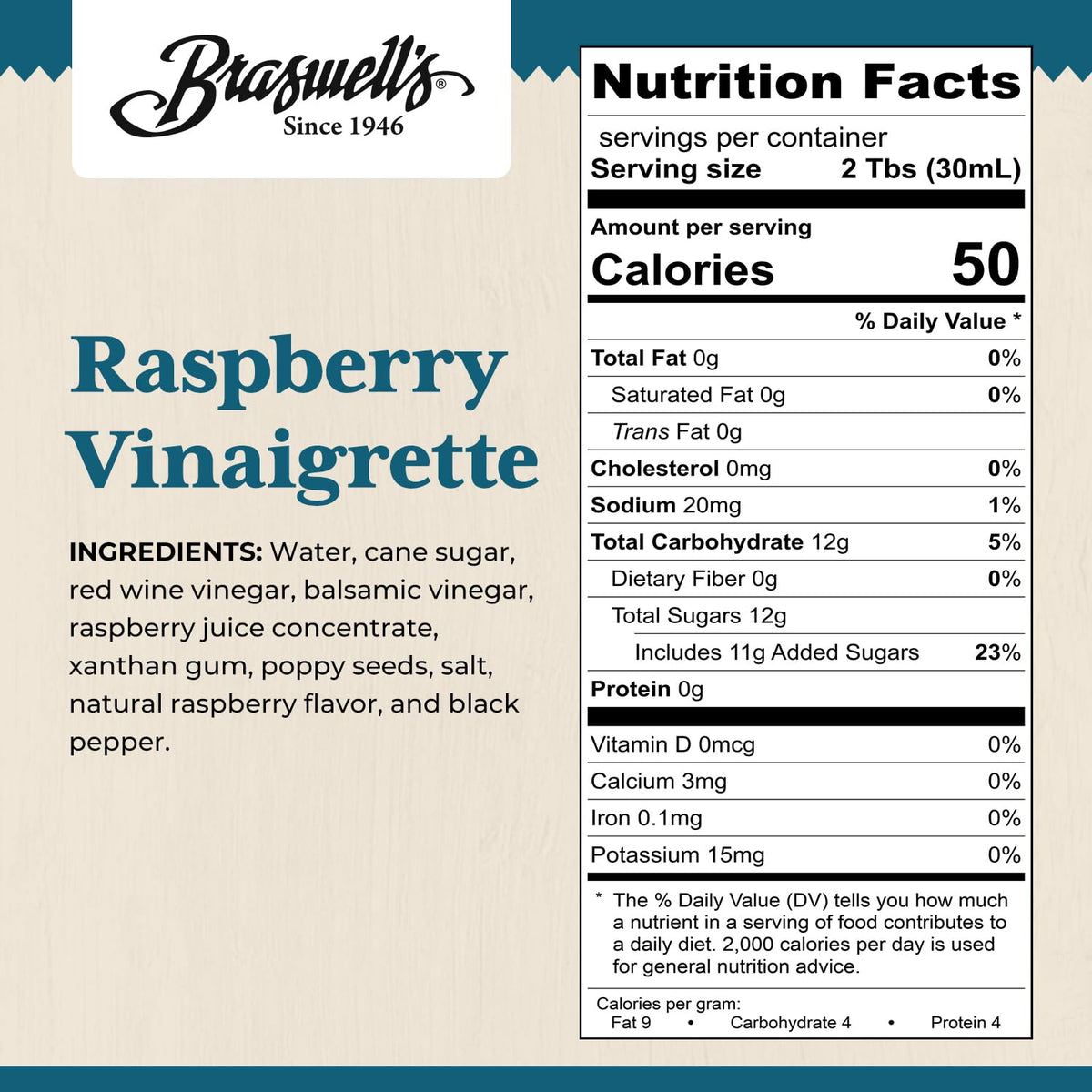 Braswell's Raspberry Vinaigrette tossed with greens for a bright finish