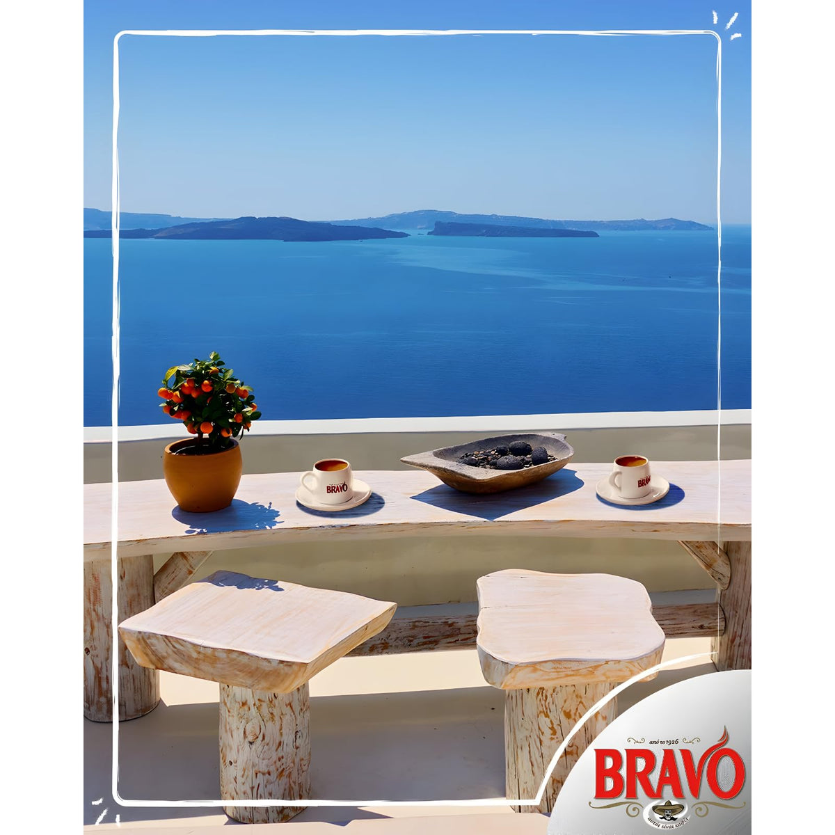Bravo Classic Greek Coffee brew-steam shows a rich Greek coffee moment