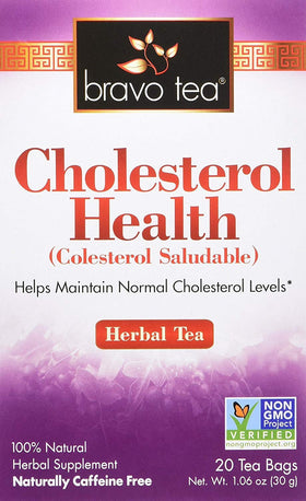 Bravo Tea Cholesterol Health Tea box and cups for soothing moments