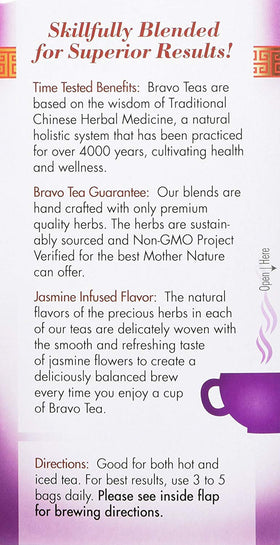 Bravo Tea Cholesterol Health Tea steeping cup releasing aromatic steam