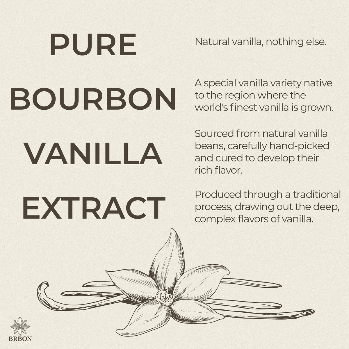 BRBON vanilla extract gift packaging suggests premium kitchen gift